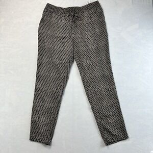 Coldwater Creek Women's Pull On Pants Size M 10-12 Black Beige Print Casual